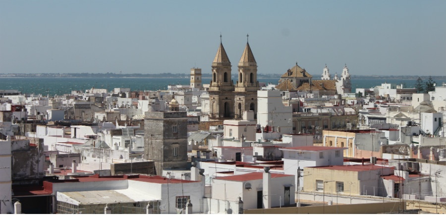 Vistas de Cádiz desde el mirador de Torre Tavira