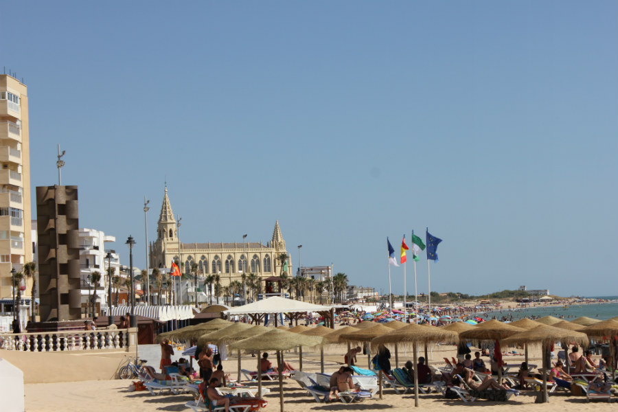 Playa de Chipiona, en Cádiz