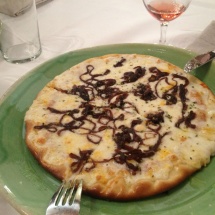 Pizza del restaurante La Fontana, en Panticosa