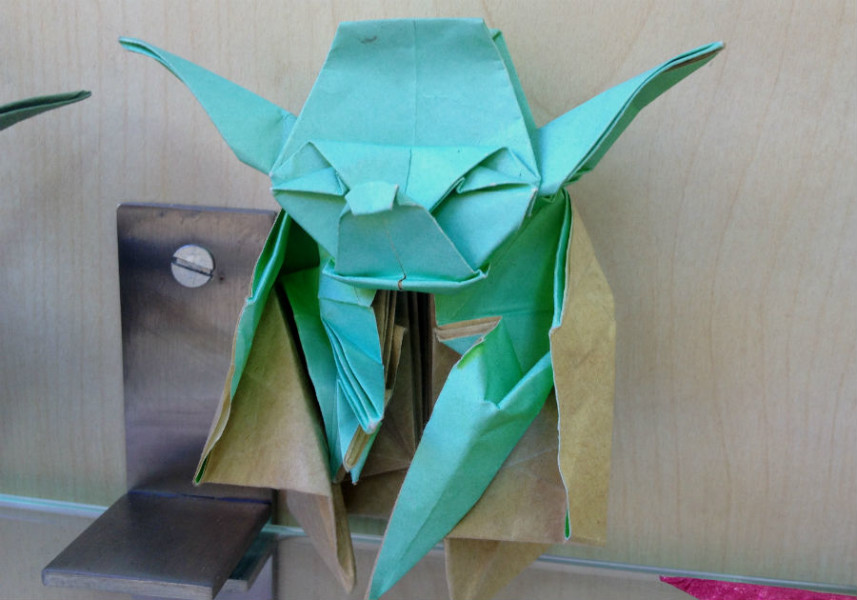 Yoda (Star Wars) realizado en papiroflexia