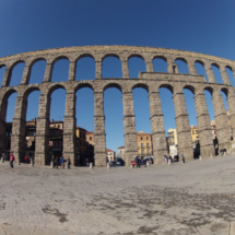 Vista del acueducto de Segovia