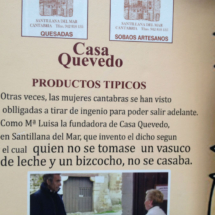 Detalle del cartel de la visita de Imanol Arias a Casa Quevedo