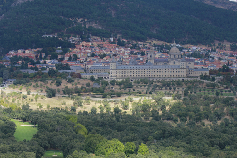 Vistas de El Escorial desde la Silla de Felipe II