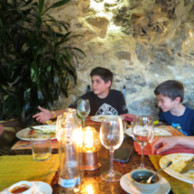 Cena familiar en El Jardín del Califa, en Vejer