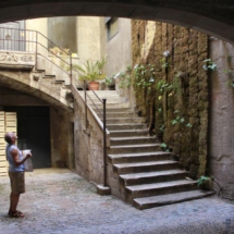 Escalera en el Barrio Judío de Girona