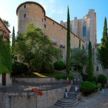 Vista exterior de los Baños Árabes de Girona