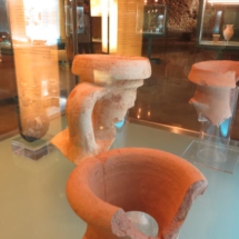 Restos de ánforas romanas en el Museo del Foro de Zaragoza