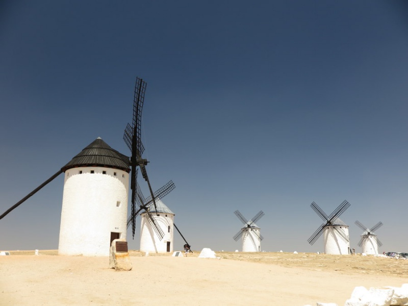 Molinos de viento en Campo de Criptana, Ruta del Quijote