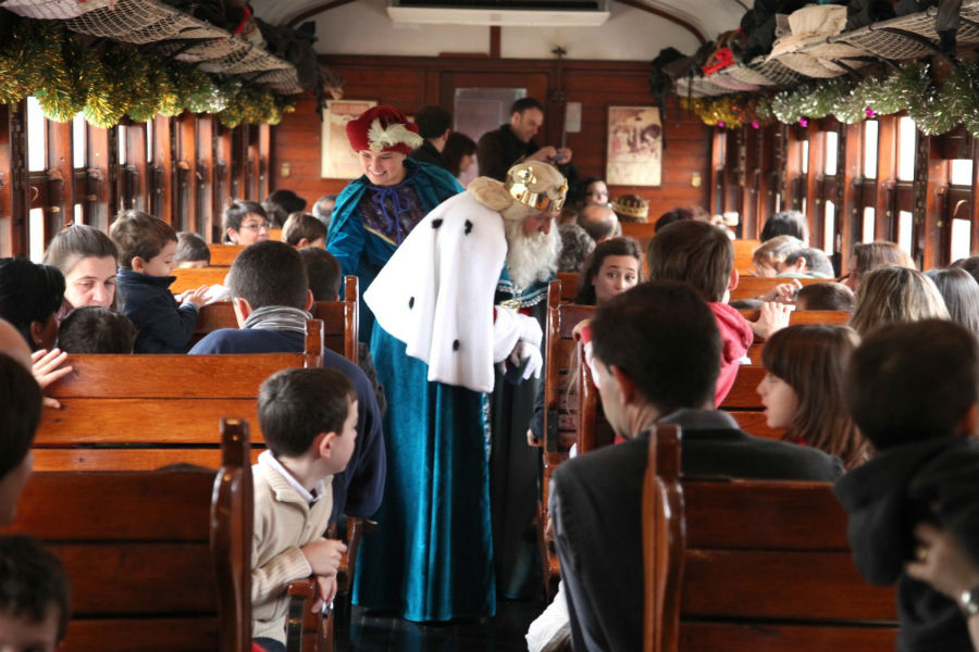 Tren de la Navidad de Madrid, con los Reyes Magos a bordo