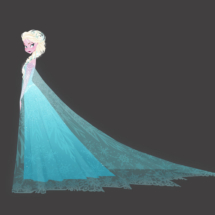 Ilustración de Frozen en la exposición sobre Disney en el Caixaforum de Madrid