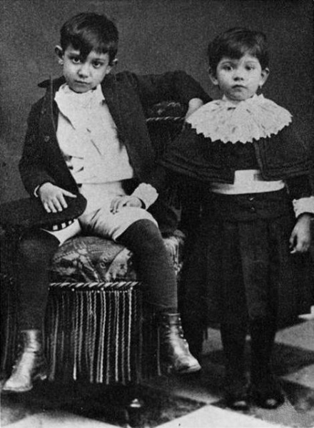 Pablo Picasso y su hermana Dolores